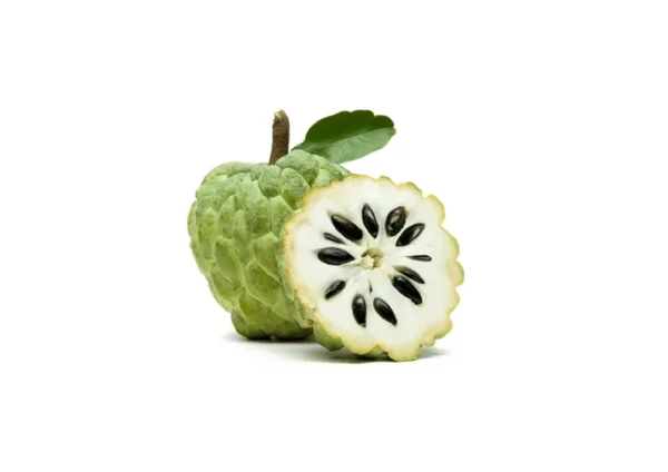 Fresh organic custard apple, whole and sliced, from Kales Agro – buy the best organic custard apple in Kerala for rich flavor and high nutrition.