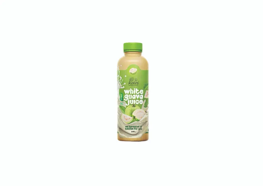 white Guava juice bottle with a refreshing design. Buy natural fresh juice online in kales agro